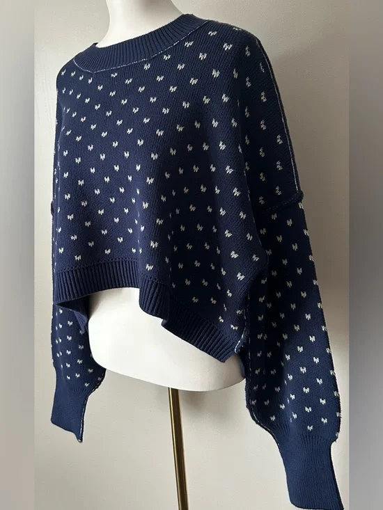 NWOT Free People “Easy Street”  Cropped Mock-neck Pullover. - Picture 2 of 9